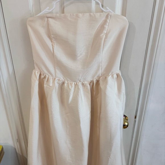 NWT white off white tube empire waist dress so pretty - Picture 1 of 4